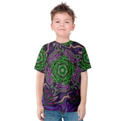 Digital Art Artwork Fractal Pattern Kids  Cotton Tee