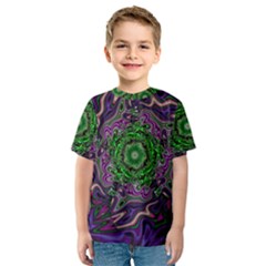 Digital Art Artwork Fractal Pattern Kids  Sport Mesh Tee