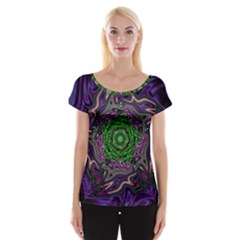 Digital Art Artwork Fractal Pattern Cap Sleeve Top