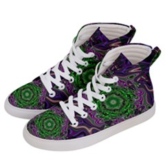 Digital Art Artwork Fractal Pattern Women s Hi-Top Skate Sneakers