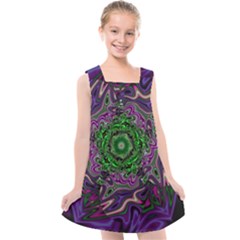 Digital Art Artwork Fractal Pattern Kids  Cross Back Dress