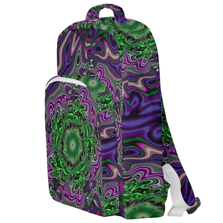 Digital Art Artwork Fractal Pattern Double Compartment Backpack