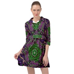 Digital Art Artwork Fractal Pattern Mini Skater Shirt Dress