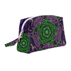 Digital Art Artwork Fractal Pattern Wristlet Pouch Bag (medium)