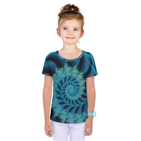 Art Artwork Fractal Digital Art Kids  One Piece Tee by Pakrebo