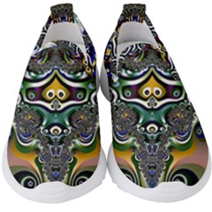 Fractal Art Artwork Design Kids  Slip On Sneakers by Pakrebo