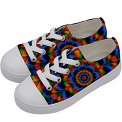 Abstract Digital Art Artwork Kids  Low Top Canvas Sneakers by Pakrebo