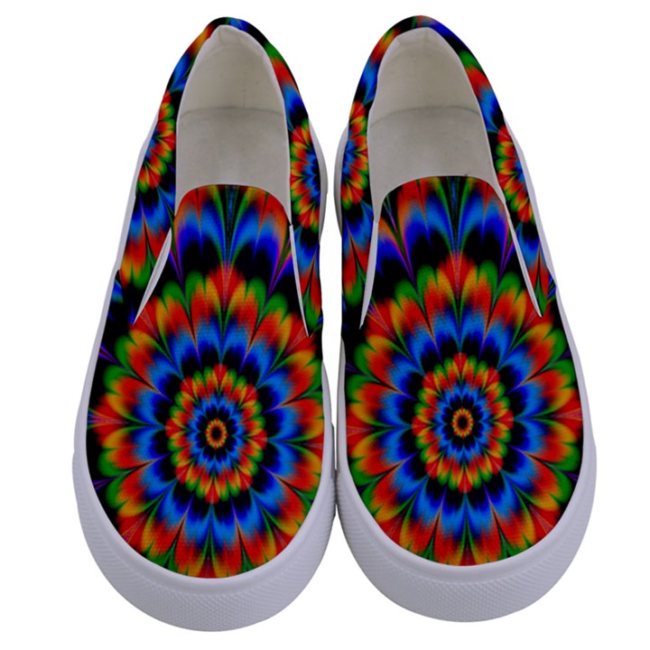 Abstract Digital Art Artwork Kids  Canvas Slip Ons