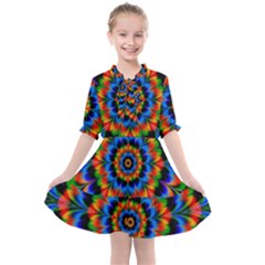 Abstract Digital Art Artwork Kids  All Frills Chiffon Dress