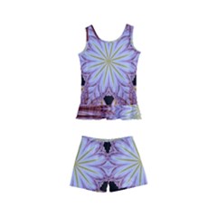 Abstract Flower Artwork Art Kids  Boyleg Swimsuit