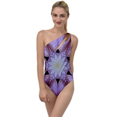 Abstract Flower Artwork Art To One Side Swimsuit by Pakrebo