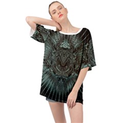 Abstract Art Fractal Artwork Oversized Chiffon Top