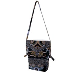 Fractal Art Artwork Design Folding Shoulder Bag by Pakrebo