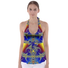 Abstract Art Design Digital Art Babydoll Tankini Top by Pakrebo