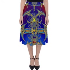 Abstract Art Design Digital Art Classic Midi Skirt by Pakrebo