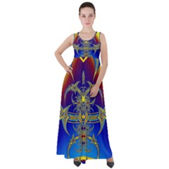 Abstract Art Design Digital Art Empire Waist Velour Maxi Dress by Pakrebo