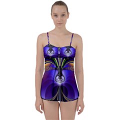 Abstract Art Artwork Fractal Design Pattern Babydoll Tankini Set by Pakrebo