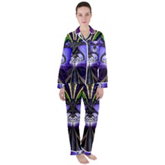 Abstract Art Artwork Fractal Design Pattern Satin Long Sleeve Pyjamas Set