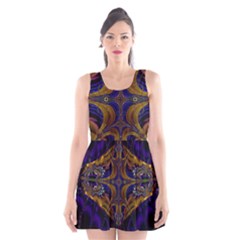 Abstract Art Artwork Fractal Scoop Neck Skater Dress