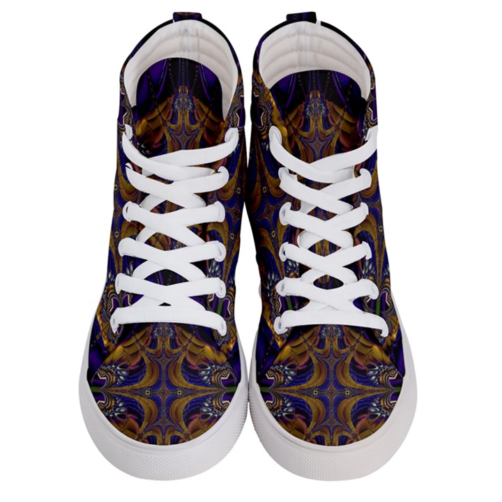 Abstract Art Artwork Fractal Men s Hi-Top Skate Sneakers