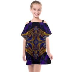 Abstract Art Artwork Fractal Kids  One Piece Chiffon Dress