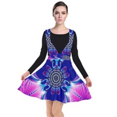 Artwork Art Fractal Flower Design Plunge Pinafore Dress by Pakrebo