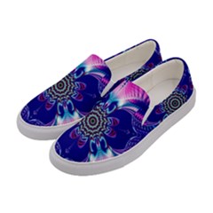 Artwork Art Fractal Flower Design Women s Canvas Slip Ons by Pakrebo