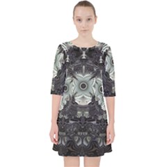 Fractal Art Artwork Design Pattern Pocket Dress by Pakrebo