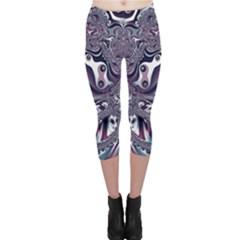 Fractal Art Artwork Design Capri Leggings  by Pakrebo