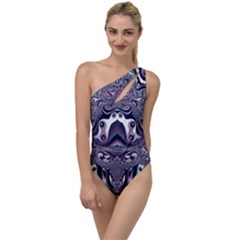 Fractal Art Artwork Design To One Side Swimsuit by Pakrebo