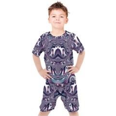 Fractal Art Artwork Design Kids  Tee And Shorts Set by Pakrebo