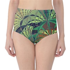 Design Background Concept Fractal Classic High-waist Bikini Bottoms by Pakrebo