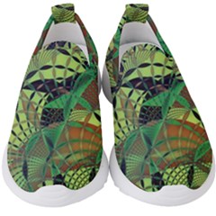 Design Background Concept Fractal Kids  Slip On Sneakers by Pakrebo