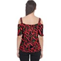 Red Chili Peppers Pattern  Cutout Shoulder Tee View2