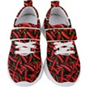 Red Chili Peppers Pattern  Kids  Velcro Strap Shoes View1