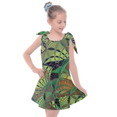 Design Background Concept Fractal Kids  Tie Up Tunic Dress by Pakrebo