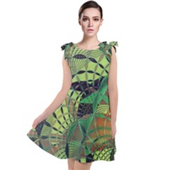 Design Background Concept Fractal Tie Up Tunic Dress