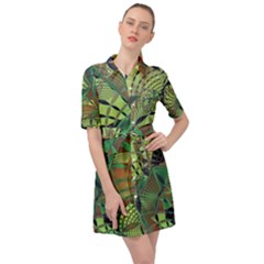 Design Background Concept Fractal Belted Shirt Dress