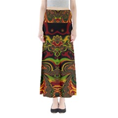 Fractal Art Artwork Design Art Pattern Full Length Maxi Skirt by Pakrebo