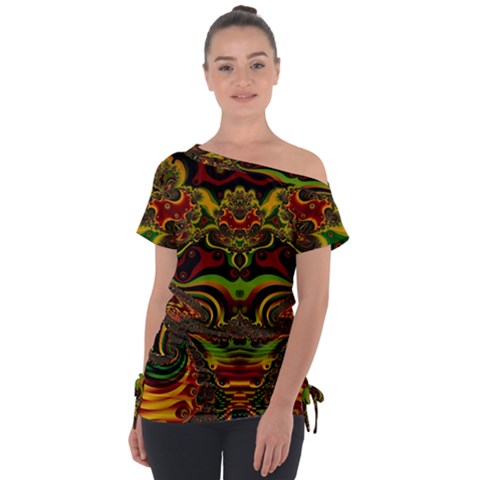 Fractal Art Artwork Design Art Pattern Tie-up Tee by Pakrebo