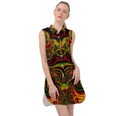 Fractal Art Artwork Design Art Pattern Sleeveless Shirt Dress