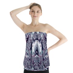 Fractal Art Artwork Design Strapless Top by Pakrebo