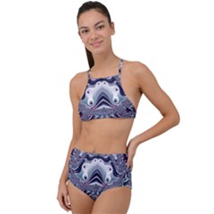 Fractal Art Artwork Design High Waist Tankini Set by Pakrebo