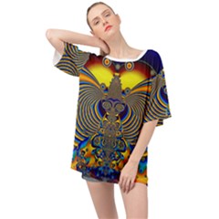 Abstract Art Artwork Digital Art Oversized Chiffon Top