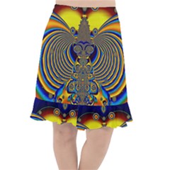 Abstract Art Artwork Digital Art Fishtail Chiffon Skirt