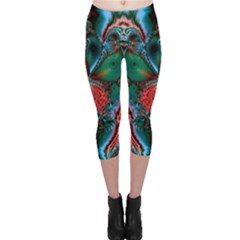 Abstract Art Fractal Artwork Capri Leggings  by Pakrebo