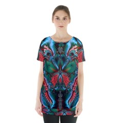 Abstract Art Fractal Artwork Skirt Hem Sports Top by Pakrebo