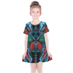 Abstract Art Fractal Artwork Kids  Simple Cotton Dress