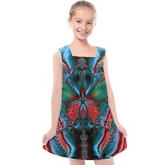 Abstract Art Fractal Artwork Kids  Cross Back Dress