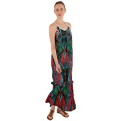 Abstract Art Fractal Artwork Cami Maxi Ruffle Chiffon Dress